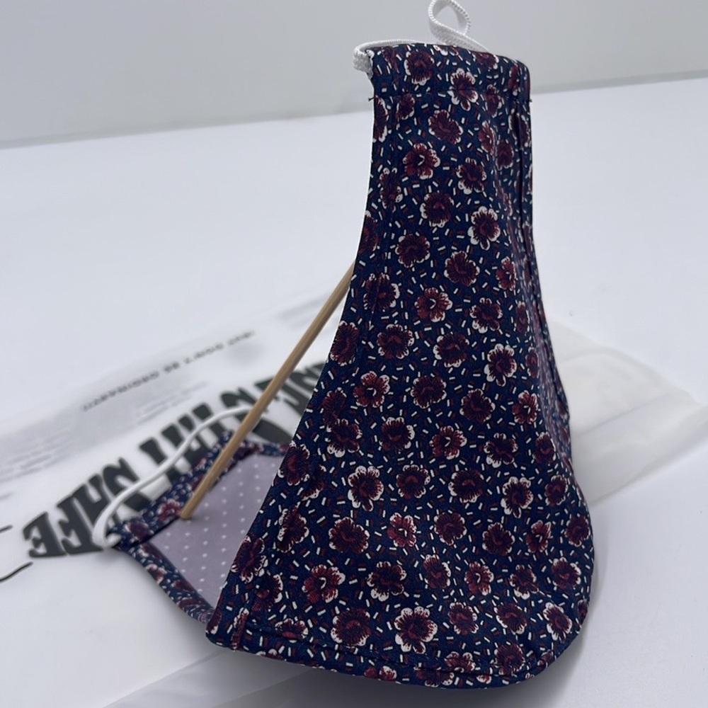 Floral Blue and Red Fabric Doorstop TED BAKER LONDON Reversible Reusable
NWT